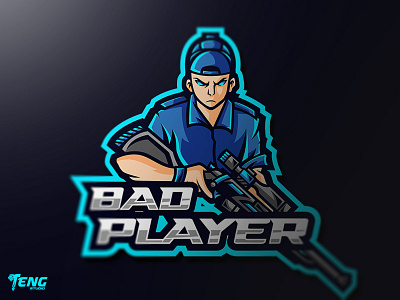 BAD PLAYER Esport Mascot Character Vector branding character design esport game illustration logo mascot sport