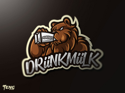 DRiiNKMiiLK Esport Mascot Character Vector brand branding character design esport fortnite game gaming icon logo mascot overwatch sport team