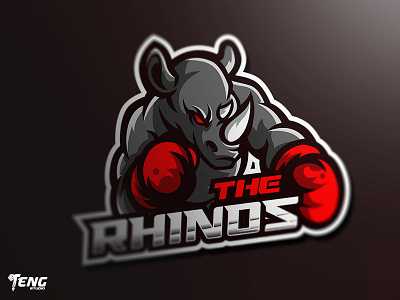 THE RHINOS MASCOT LOGO CHARACTER VECTOR brand branding character design esport fortnite game logo mascot overwatch sport team