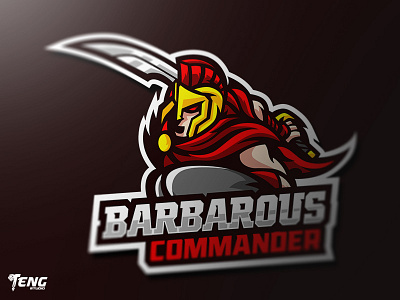 SPARTAN BARBAROUS COMMANDER MASCOT LOGO CHARACTER VECTOR brand branding character design esport fortnite game logo mascot overwatch sport