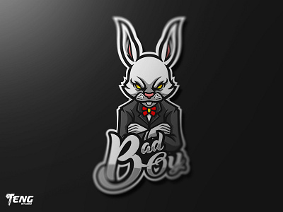 Badboy Rabbit MASCOT LOGO CHARACTER VECTOR brand branding character clan design esport fortnite game gaming icon logo mascot overwatch sport team twitch