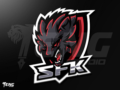 WOLF SFK MASCOT LOGO ESPORT SPORT CHARACTER VECTOR brand branding character design esport fortnite game logo mascot overwatch sport