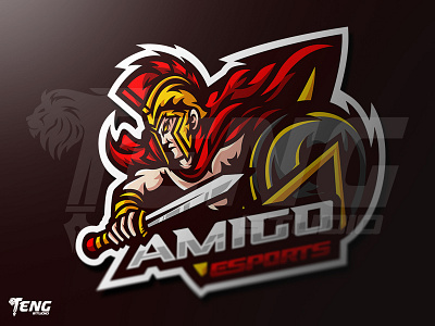 AMIGO ESPORTS SPARTA LOGO ESPORT SPORT CHARACTER VECTOR brand branding character design esport fortnite game logo mascot overwatch sport team