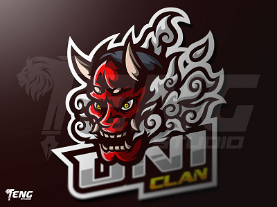 ONI HANNYA MASK PLAYER LOGO ESPORT SPORT CHARACTER VECTOR