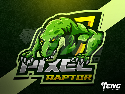 PIXELRAPTOR LOGO ESPORT SPORT CHARACTER VECTOR