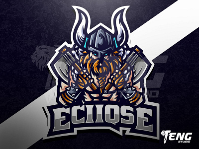 ECIIQSE VIKING LOGO ESPORT SPORT CHARACTER VECTOR