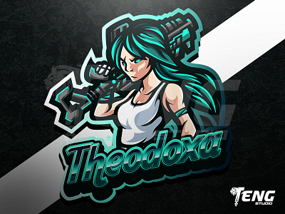 THEODOXA Girls With Gun LOGO ESPORT SPORT CHARACTER VECTOR brand branding character design esport fortnite game logo mascot overwatch sport team