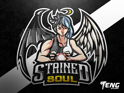 STAINED SOUL ESPORTS LOGO ESPORT SPORT CHARACTER VECTOR