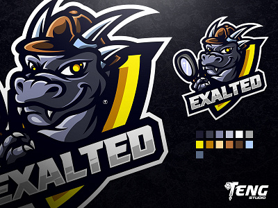 EXALTED DRAGON DETECTIVE LOGO MASCOT brand branding character design esport fortnite game logo mascot overwatch sport