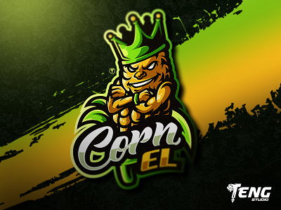 CORN EL LOGO MASCOT VECTOR ESPORT/SPORT