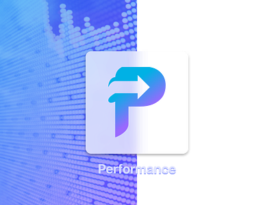 Dribble p letter performance logo