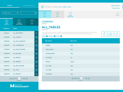 Metadata Management application ui web