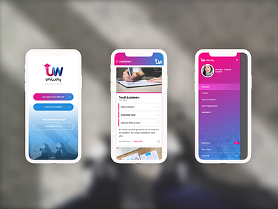 Uniway mobile app design logo mobil app ui