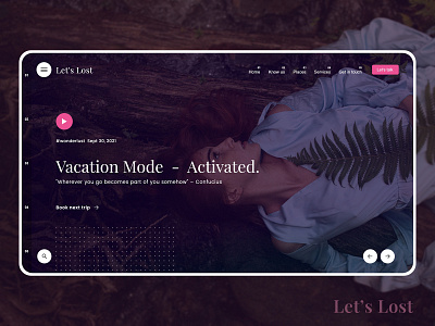 Let's Lost - Hero Banner | Web UI call to action dribbble free freebie psd hero banner slider vacation web