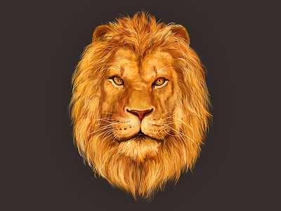 Lion concept art digital painting freehand digital painting lion lion king skull