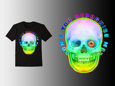 T Shirt Design sci-fi 2d art head funny skeleton skull art t-shirt graphic t-shirt design illustration sketch