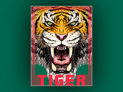 Roaring Tiger t-shirt design sundarban bengal bangladesh bengal tiger wild tiger wild animal wild cat roaring tiger roar tiger illustration sketch