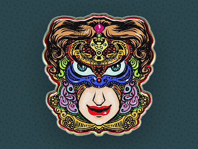Owl Girl girl masked owl mask freehand drawing symmetry rickshaw art pop art concept art sketch illustration