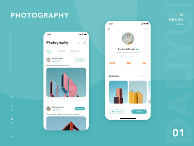 Photography Application 01 ui 设计