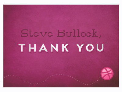 Thank You debut dribbble invite thank you