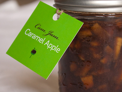 Cam Jam caramel apple green jam tag