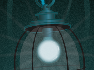 Light Detail - The Deep End Poster deep end illustration lantern light poster texture