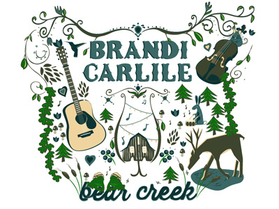 Brandi Carlile Bear Creek poster rock