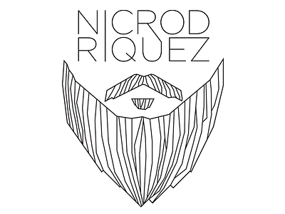 Bearded Man beard id lines logo