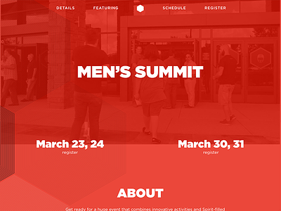 Mens Summit 2017 conference site geo layout ui