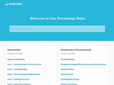 New Reamaze FAQ Design