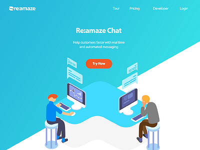 Re:amaze Live Chat Landing Page