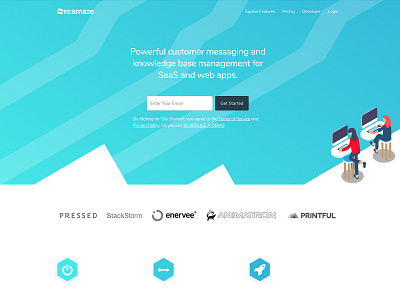 Brand new landing page for Re:amaze Industries