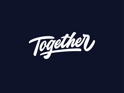 Together design handlettering script togetherchallenge2 vector