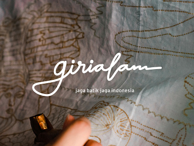 Girialam Batik Logo calligraphy handlettering logo script vector