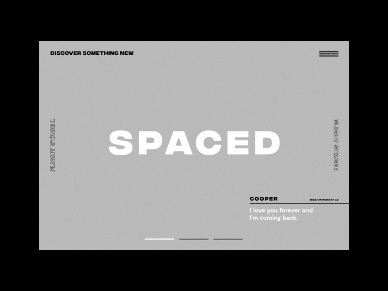 SPACED → The Void after effects branding design space spaced spacedchallenge type ui ux web
