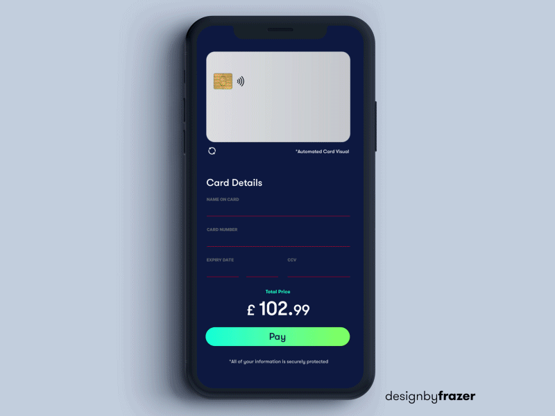 Credit Card Checkout 💳 #002 – Daily UI Challenge after effects animation clean credit card credit card checkout daily ui daily ui 002 design finger print gif interaction interface minimal secure simplicity typography ui ui design ux verification