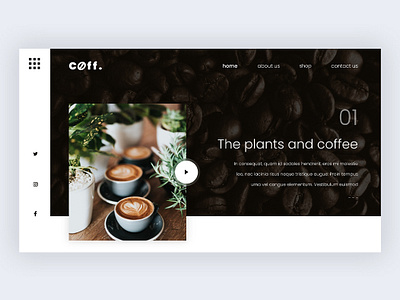 Web UI - Coffee Shop adobexd branding dailyuichallenge design digitaldesigner inspiration mockup photoshop typography ui uiux uxinspiration