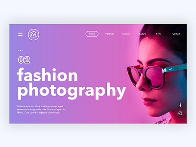 Web UI - Photography Studio adobexd branding dailyuichallenge digitaldesigner inspiration mockup photoshop progress sketchapp typography uiux uxinspiration webdesign