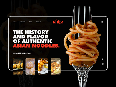 Web design concept for #ohhonoodlesmarket