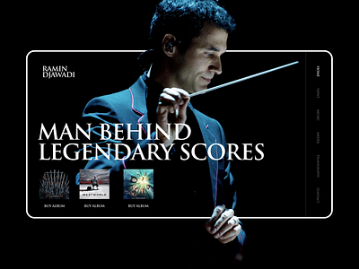 Web concept for #gameofthrones music composer #ramindjawadi