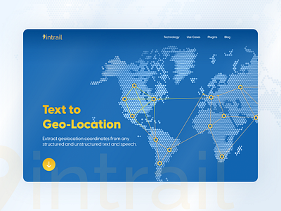 Text to Geo-Location figma landing page ui