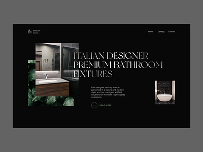 Website for premium Italian bathroom fixtures bathroom design fixtures italian landing page design luxury minimal plumbing premium shop store ui uidesign web website