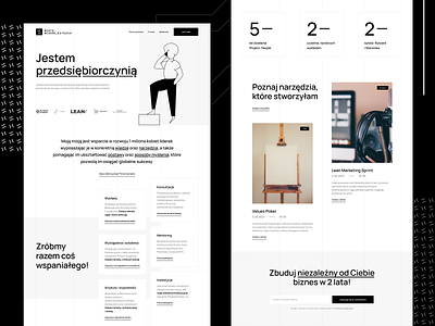 Clean Personal Website - Beata Mosór-Szyszka black and white brand branding clean design numbers personal resources typogaphy ui web website