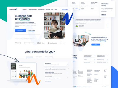 MyNetwork - business trainings website design branding business clean courses design e-learning logo training ui web website