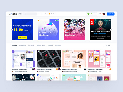 UpLabs Landing Page Redesign design resources landing page landing page ui maketplace premium redesign resource marketplace resources ui ui challenege ui design ui kit ui marketplace uplabs web web design website website design