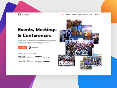 Event Management Company Website conferences events landing page meetings ui design web design webdesign website