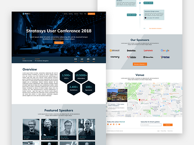 Conference Website - Landing Page conference landing page ui design user conference web design website