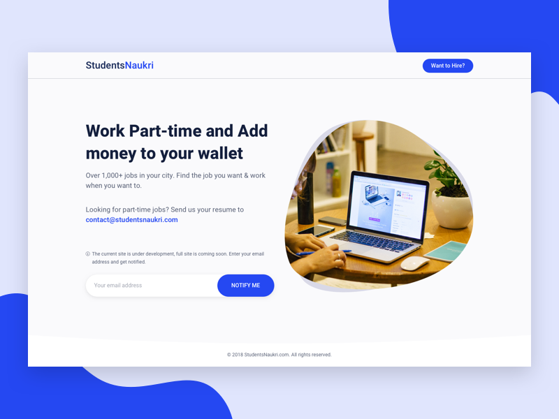 Job portal Coming Soon page ui design web design website coming soon page landing page job portal job