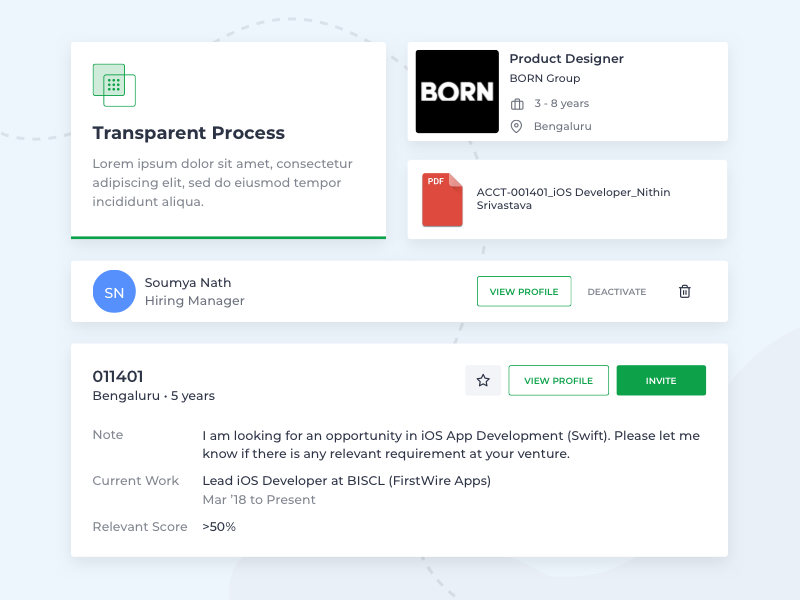 UI Cards - Job Portal ui kit dashboard elements ui components ui elements job website job portal ui cards ui web design website ui design