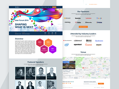 Stratasys User Forum 2018 - Landing Page conference event event website forum landing page stratasys ui ui design web design website website design